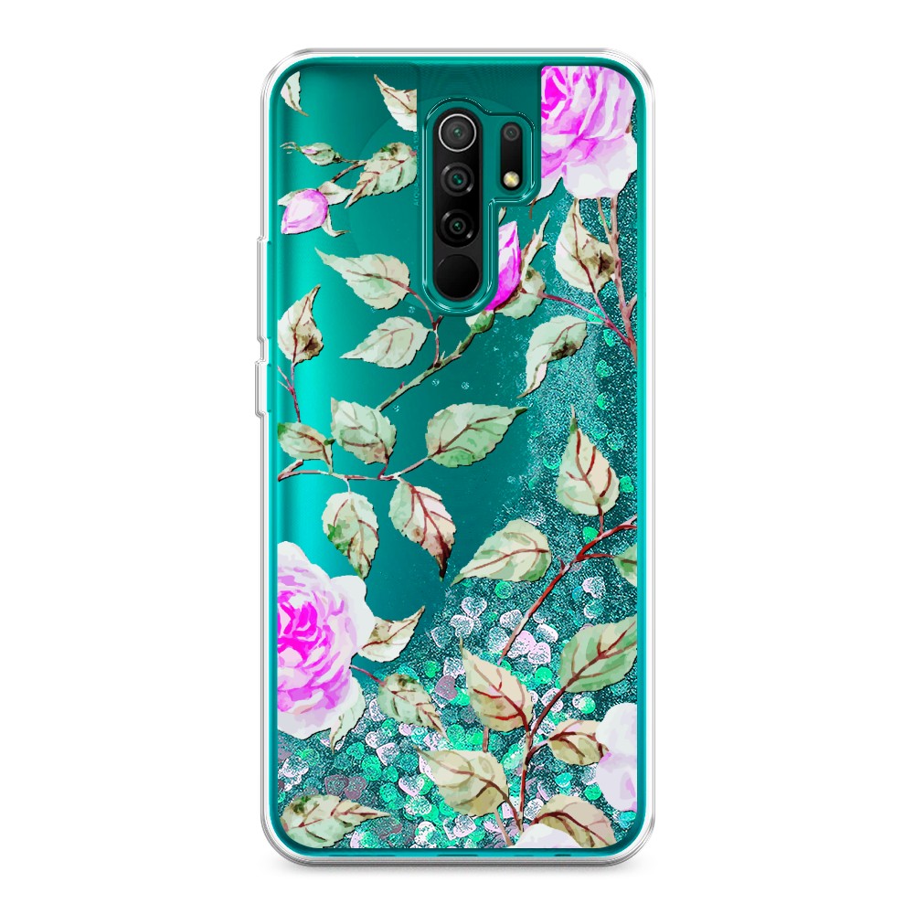 

Жидкий чехол с блестками "Цветочная фантазия 7" на Xiaomi Redmi 9, 38395-1