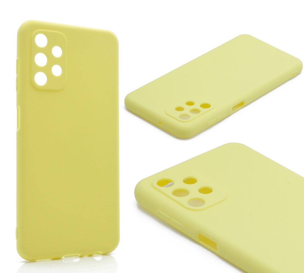 Силиконовый чехол TPU Case матовый для Samsung A13 4G лимонный