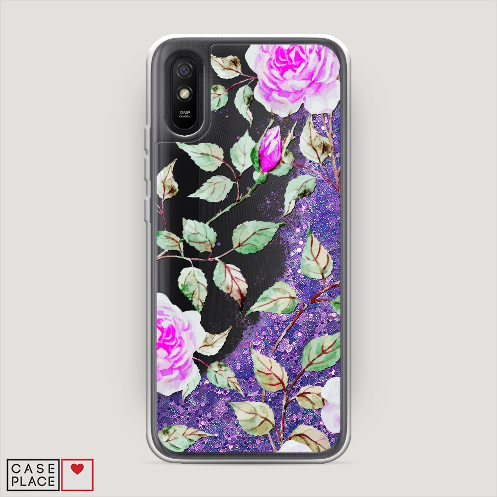 

Жидкий чехол с блестками "Цветочная фантазия 7" на Xiaomi Redmi 9A, 38992-1