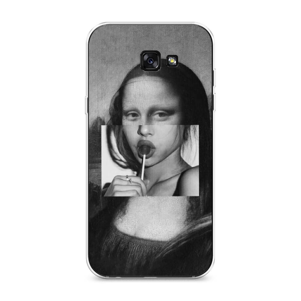 

Чехол Awog на Samsung Galaxy A7 2017 / Самсунг A7 2017 "Mona Lisa sucking lollipop", Серый, 20950-9