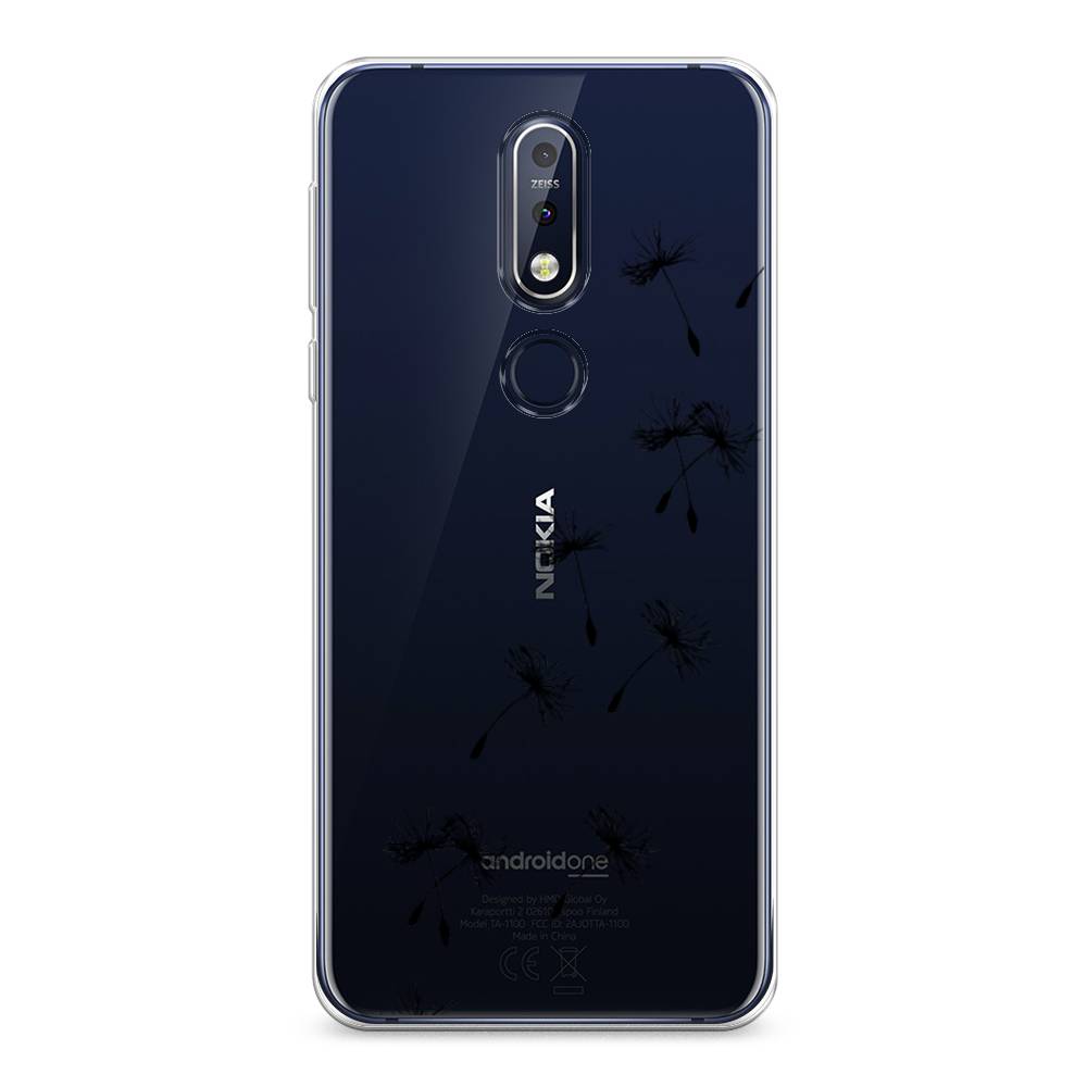 

Чехол Awog на Nokia 7.1 / Нокиа 7.1 "Летящие одуванчики", Черный, 122050-8