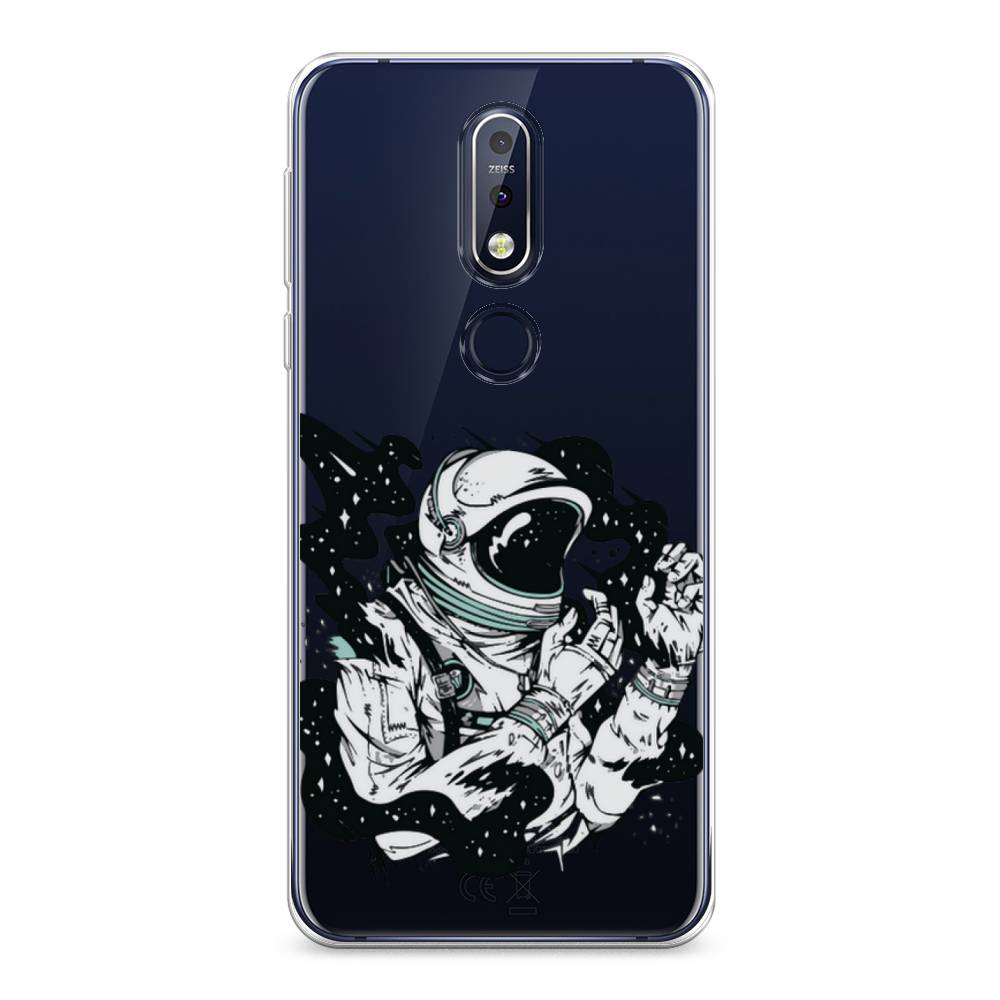 

Чехол Awog на Nokia 7.1 / Нокиа 7.1 "Космонавт арт", Черный;белый;прозрачный, 122050-7