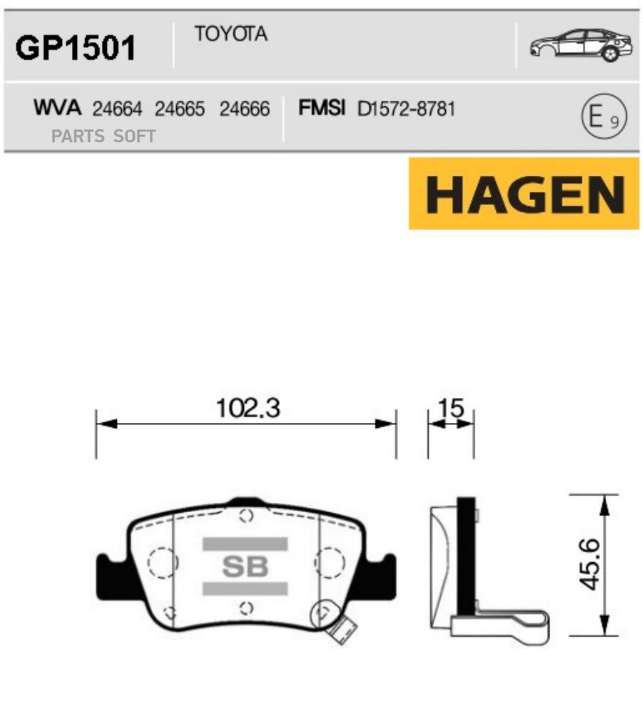 

Тормозные колодки Sangsin brake GP1501, GP1501