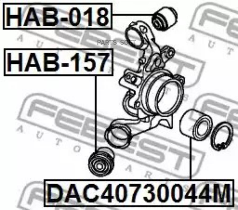 

FEBEST Подшипник ступичный зад.40x73x44 HONDA STREAM RN6 2007-2013 [JP] FEBEST DAC40730044