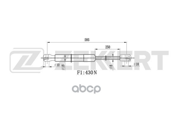 

Пружина Газовая Багажника Renault Koleos 08- Zekkert арт. GF2544