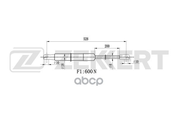 

Пружина Газовая Багажника Renault Scenic Iii 08- Zekkert арт. GF2543