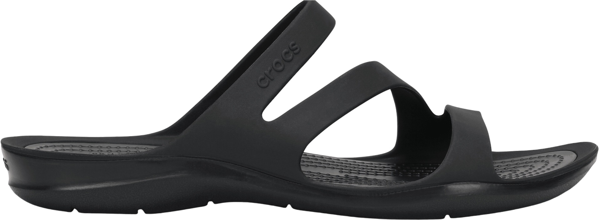 

Шлепанцы женские Crocs Swiftwater Sandal Blk/Blk черные 11 US, Черный, Swiftwater Sandal Blk/Blk