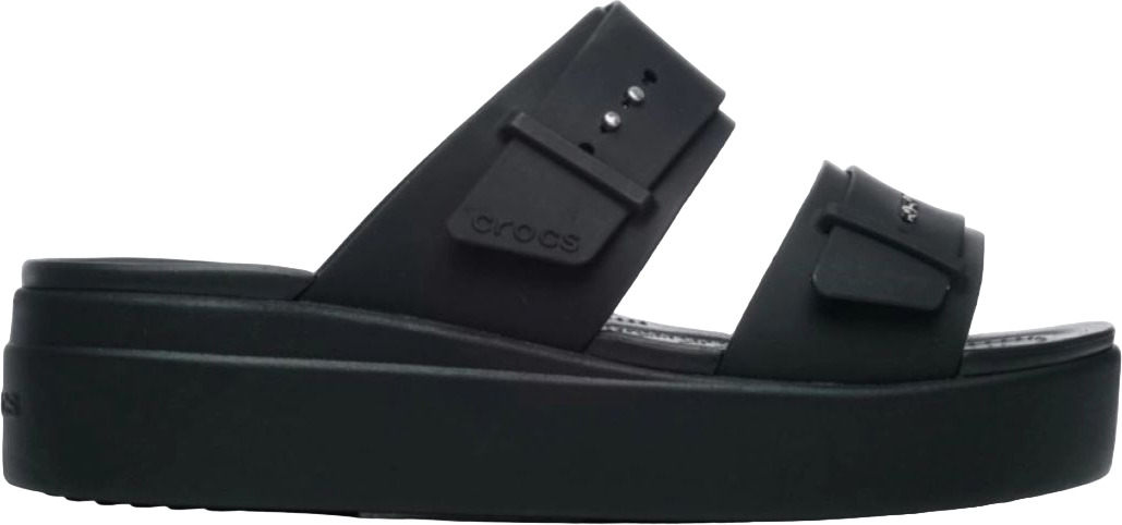 

Шлепанцы женские Crocs Brooklyn Buckle LowWdg черные 7 US, Черный, Brooklyn Buckle LowWdg