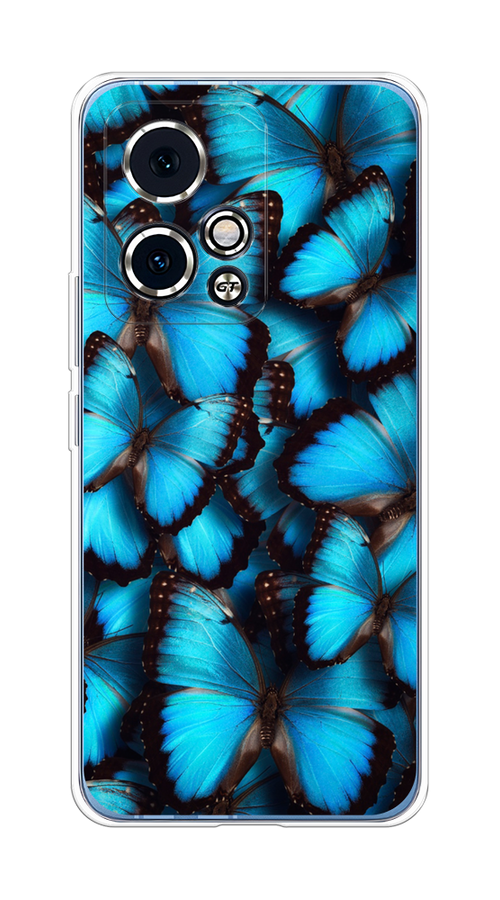 

Чехол на Honor 90 GT "Тропическая бабочка 2", Голубой;черный, 6123450-1