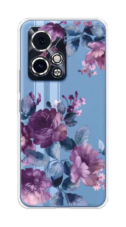 

Чехол на Honor 90 GT "Purple Blossoms", Синий;фиолетовый, 6123450-1