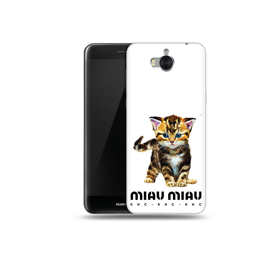 

Чехол MyPads Tocco для Huawei Y5 Бренд miau miau (PT91582.58.34), Прозрачный, Tocco