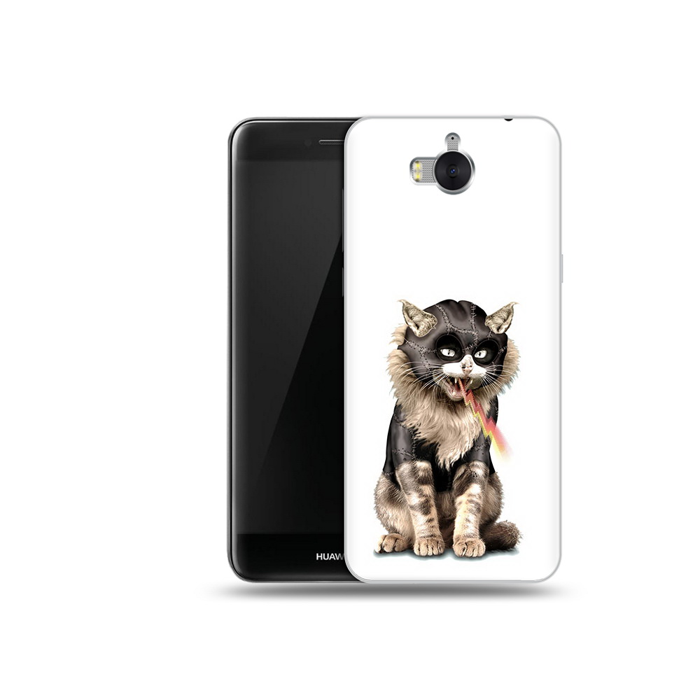 

Чехол MyPads Tocco для Huawei Y5 дьяволский кот (PT91582.58.341), Прозрачный, Tocco