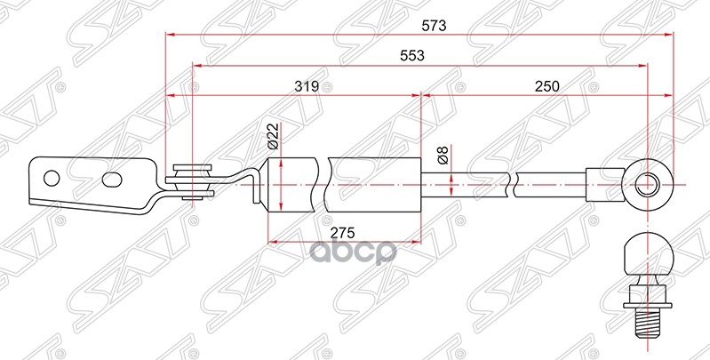 

SAT ST-63269SA000 Амортизатор задней двери SUBARU FORESTER 02-08 RH 1шт