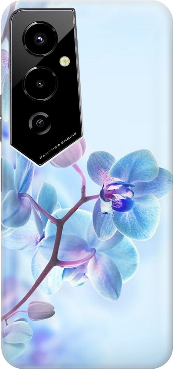 

Силиконовый чехол на Tecno Pova 4 Pro с принтом "Синий цветок на синем", Голубой;синий, 158084
