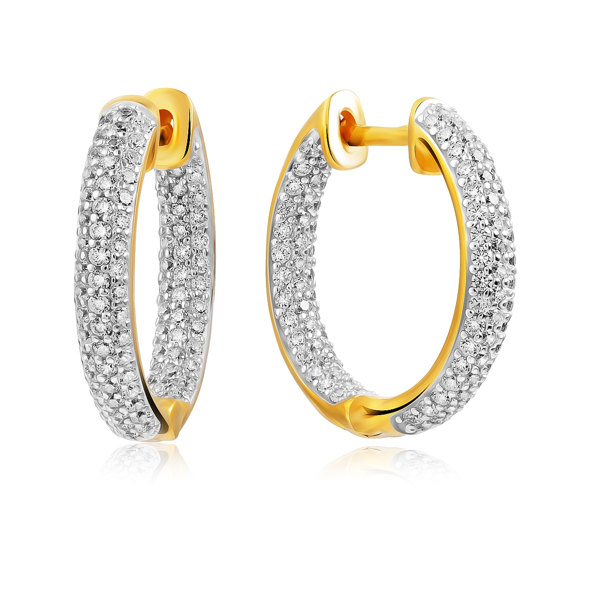 

Серьги конго из серебра VALTERA 117712, циркон, 117712