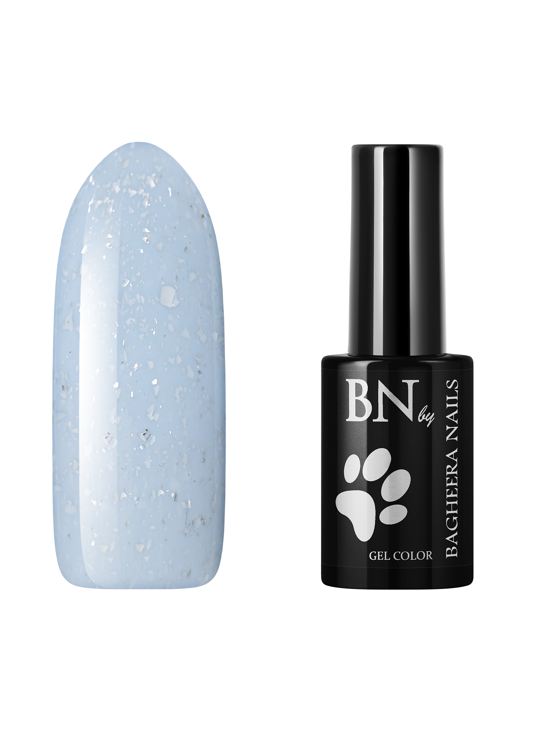 фото Гель лак для ногтей bagheera nails new vintage nvin-02 с блестками и поталью 10 мл