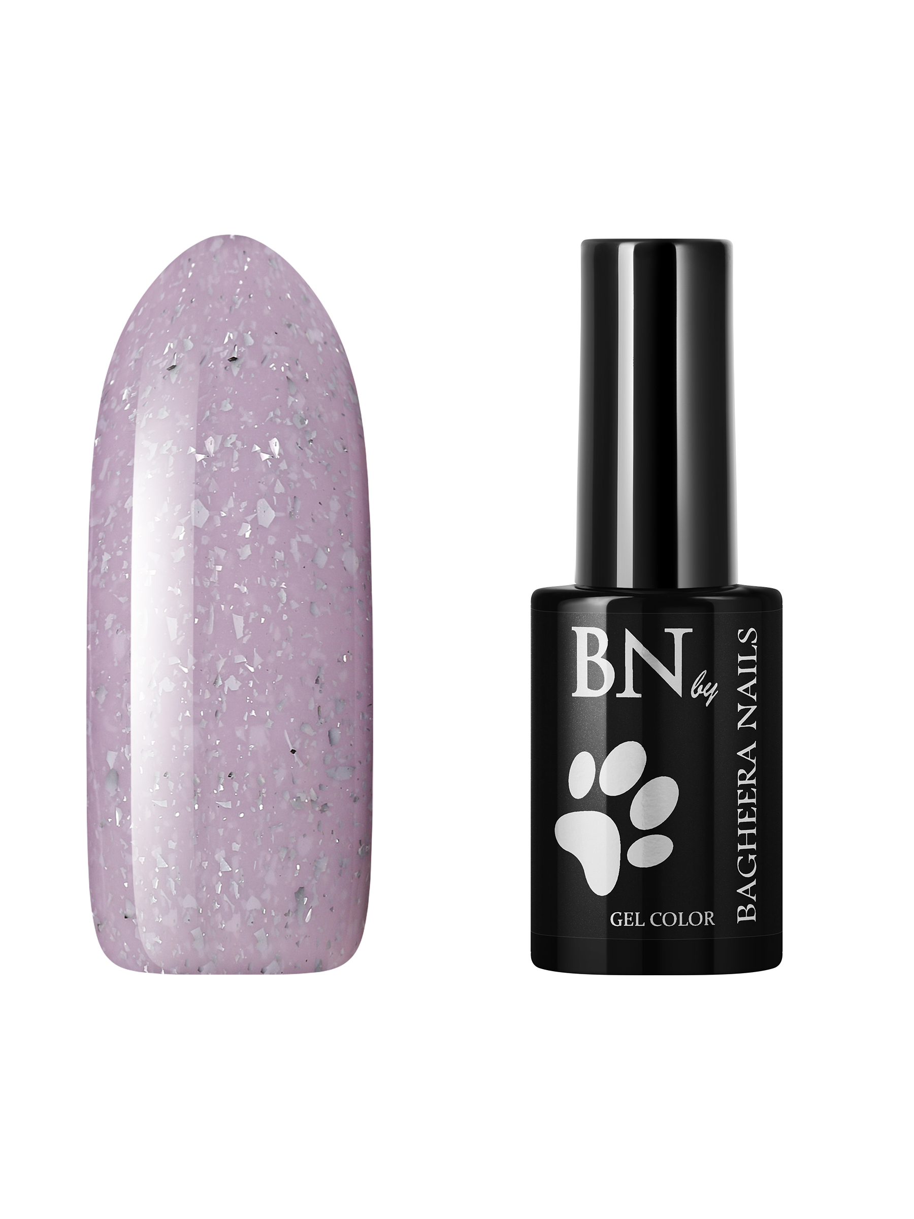 

Гель-лак для ногтей Bagheera Nails New Vintage Nvin-07 с блестками и поталью, 10 мл