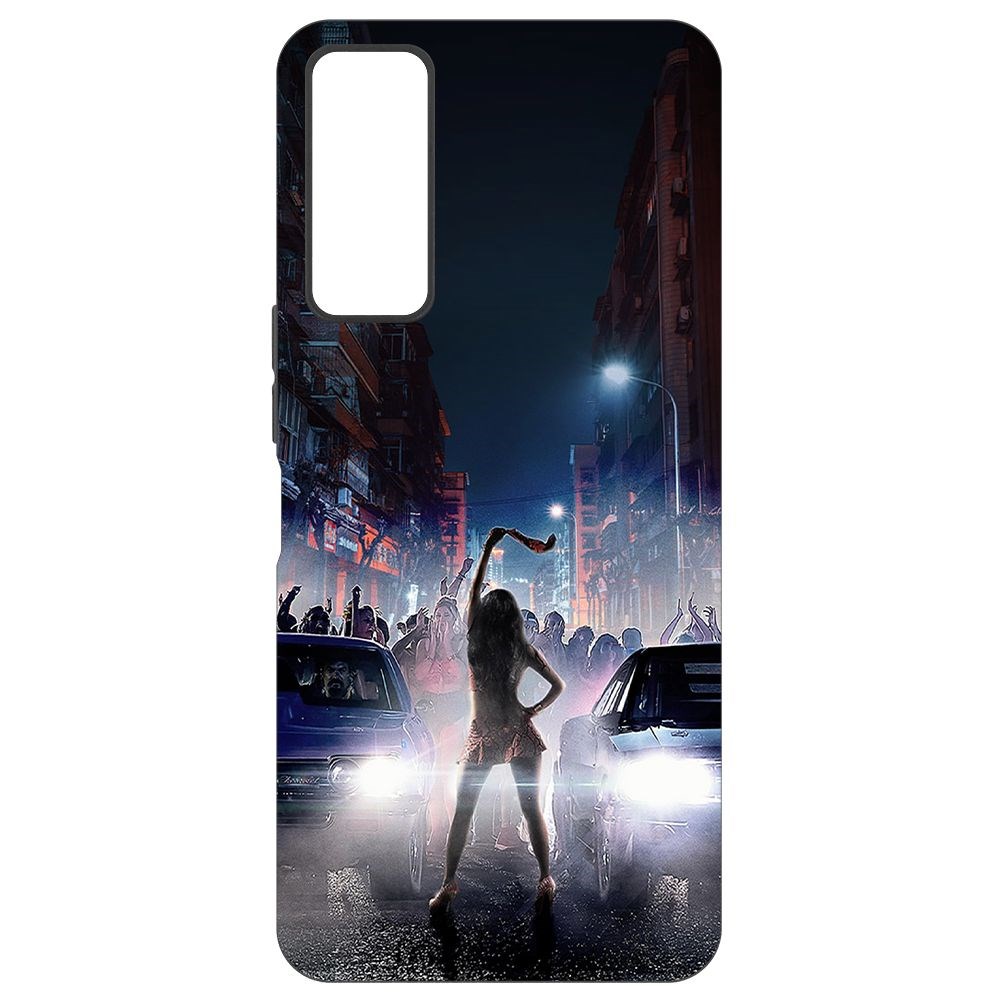 

Чехол-накладка Krutoff Soft Case Форсаж. Стритрейсинг для TCL 30+ черный