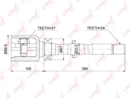 

ШРУС внутр.прав.TOYOTA Rav 4 III-IV 2.0-3.5 05> / Alphard 3.5 08-14 / Estima/Previa III 3.