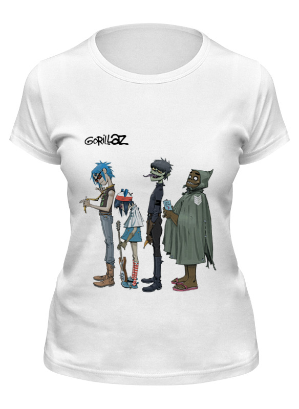 

Футболка женская Printio Gorillaz белая L, Белый, Gorillaz