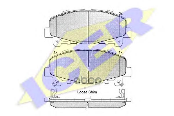 

Комплект тормозных колодок ICER 181894