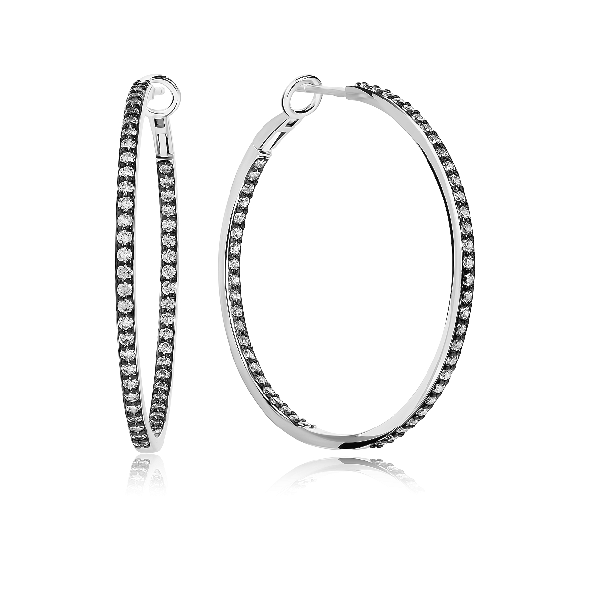 

Серьги конго из серебра VALTERA 117697, циркон, 117697