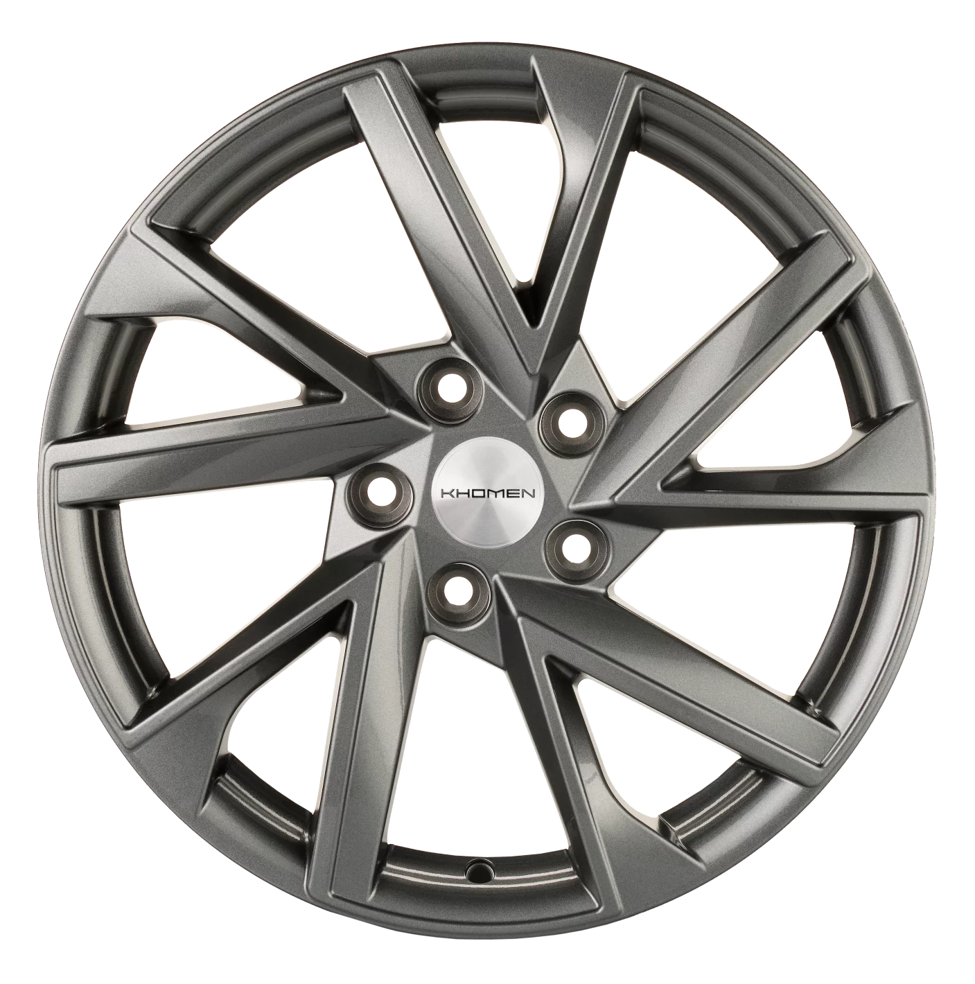 

Диск Khomen Wheels KHW1714 7х17 5x112 ЕТ40 d57,1 GRAY 1шт, Графит, KHW1714
