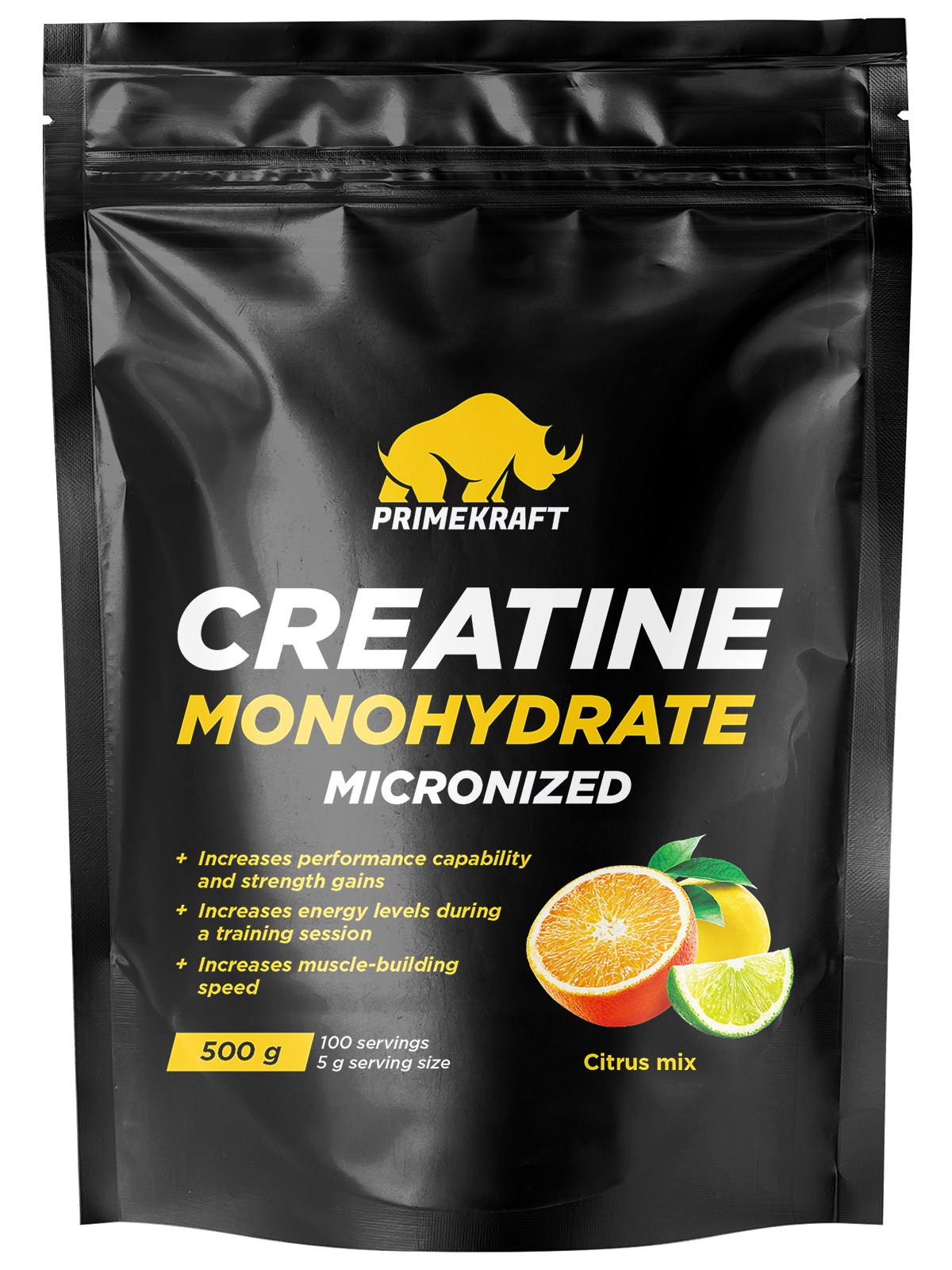 Креатин Моногидрат Creatine Monohydrate Micronized, citrus mix цитрусовый микс 500г