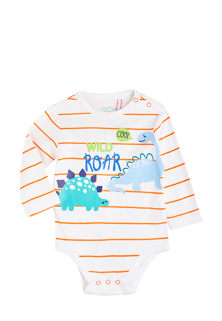 

Боди детское Kari baby SS21B01700508 белый/оранжевый р.68, SS21B01700508