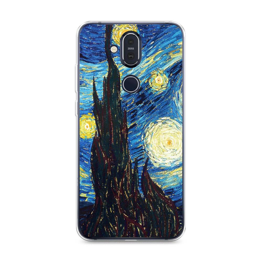 

Чехол Awog на Nokia 8.1 / Нокиа 8.1 "Ван Гог Звездная ночь", Желтый, 122250-9
