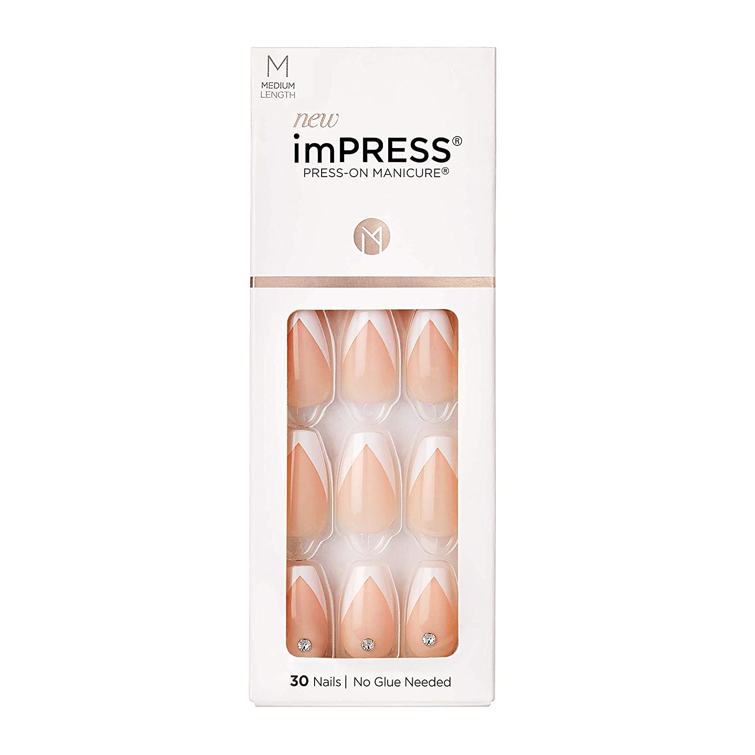 Накладные ногти Kiss Impress Color Press-On Manicure False Nails So French 30 шт.