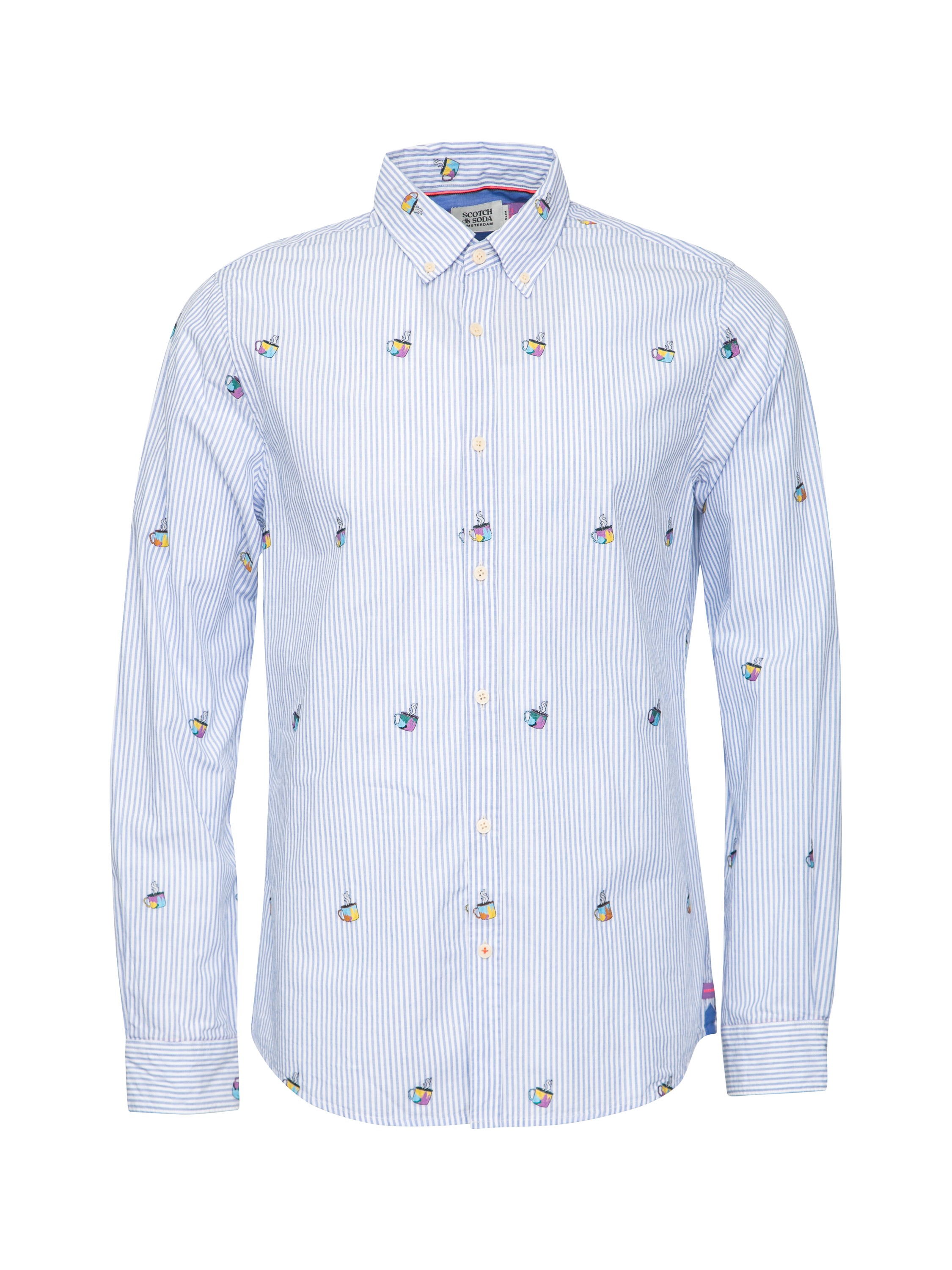 

Рубашка мужская Scotch&Soda 167271 голубая 52 RU, 167271