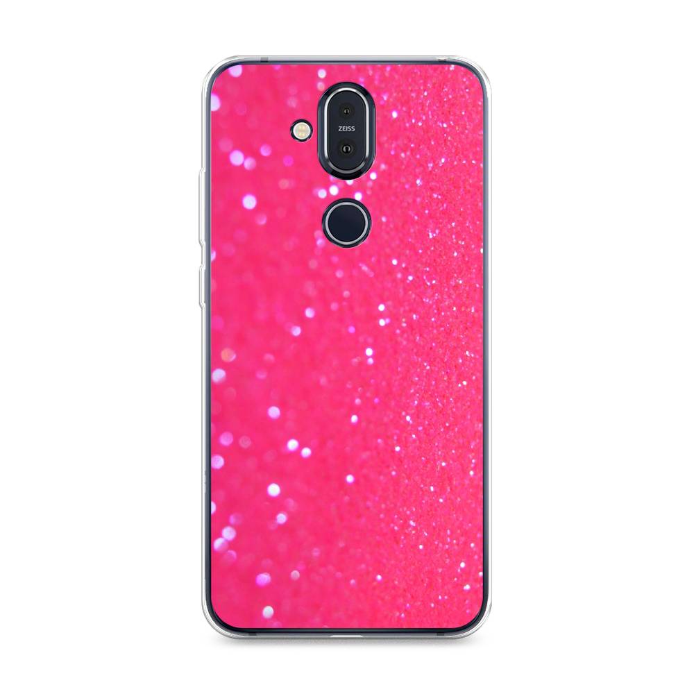 

Чехол Awog "Малиновые блестки рисунок" для Nokia 8.1