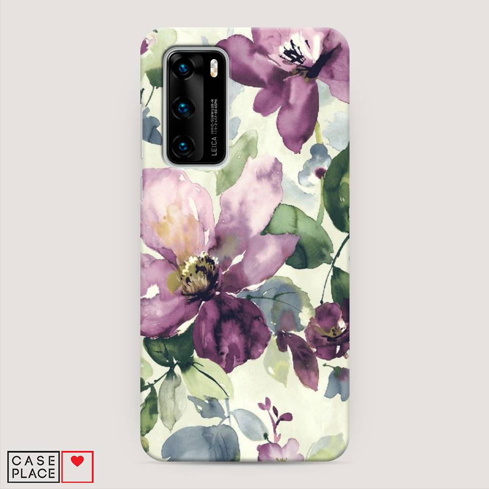 

Чехол Awog "Сиреневые цветы-акварель" для Huawei P40