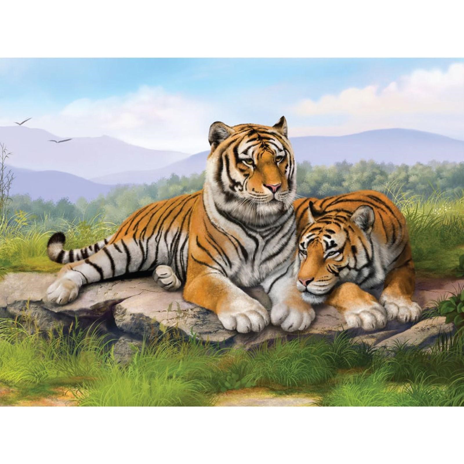 

Алмазная мозаика Школа талантов Тигры, 30х40 см, Тигры