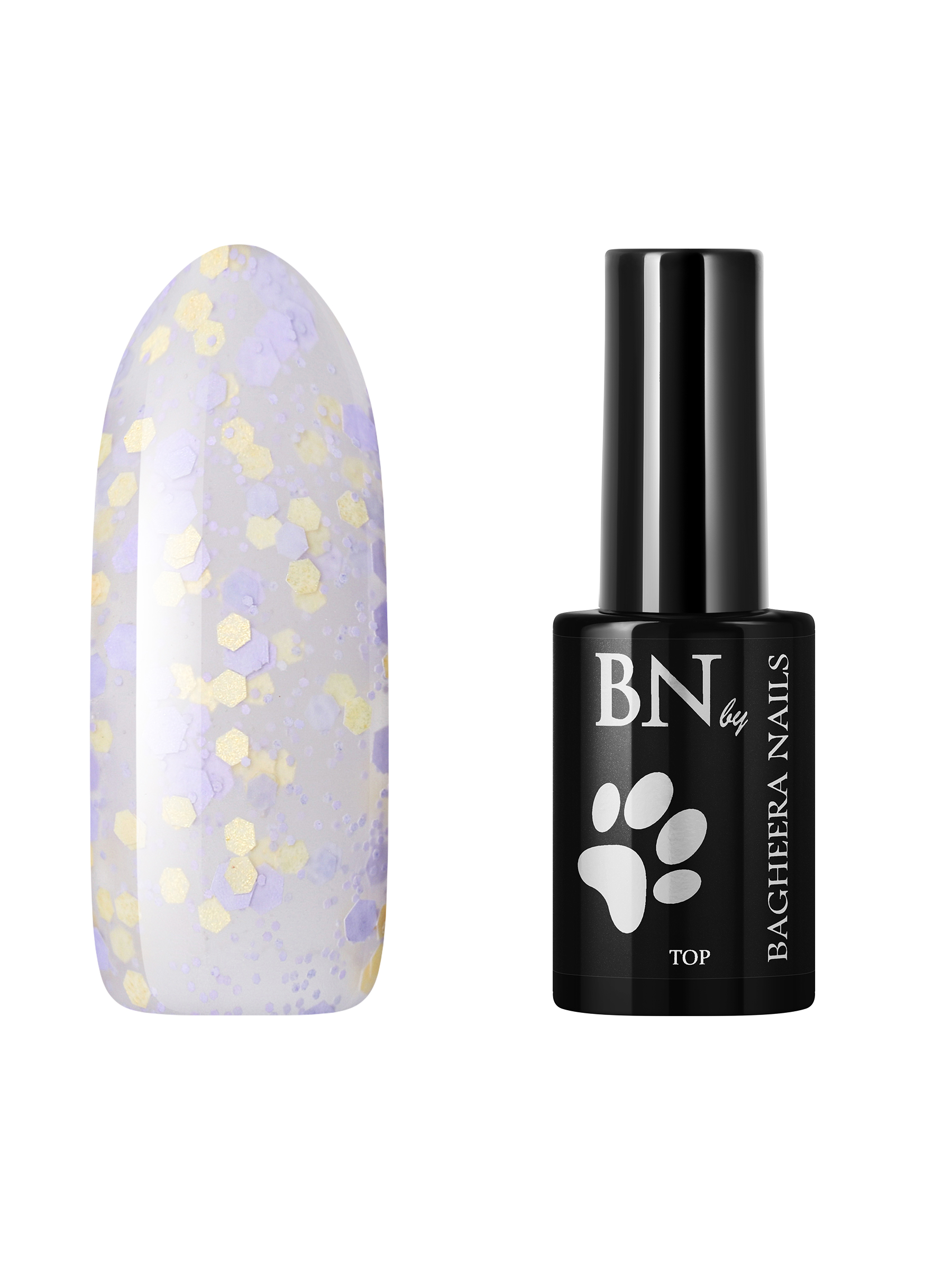 

Топ для гель лака Bagheera Nails Malibu to-mal05 матовый с шестигранниками, 10 мл