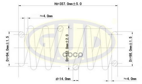 

Пружина Подвески G.U.D арт. GCS095056