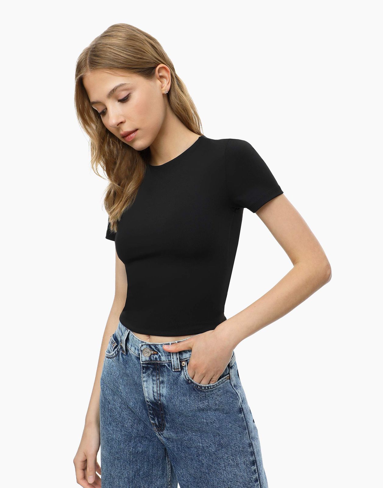 

Футболка женская Gloria Jeans GKT020716 черная L, Черный, GKT020716