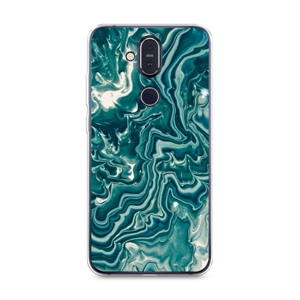 

Чехол Awog на Nokia 8.1 / Нокиа 8.1 "Минералы 4", Голубой, 122250-3