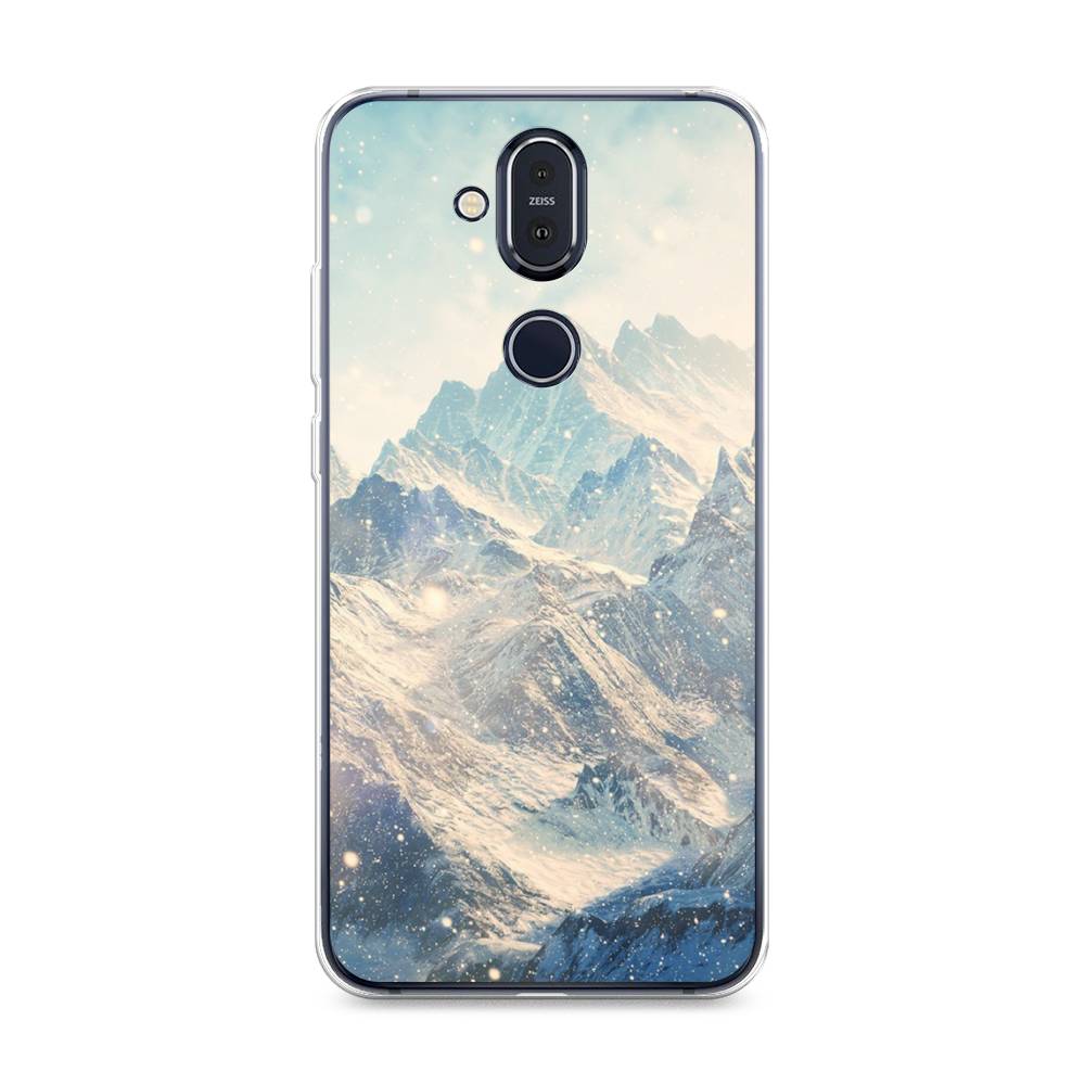 

Чехол Awog на Nokia 8.1 / Нокиа 8.1 "Горы 4", Голубой, 122250-4