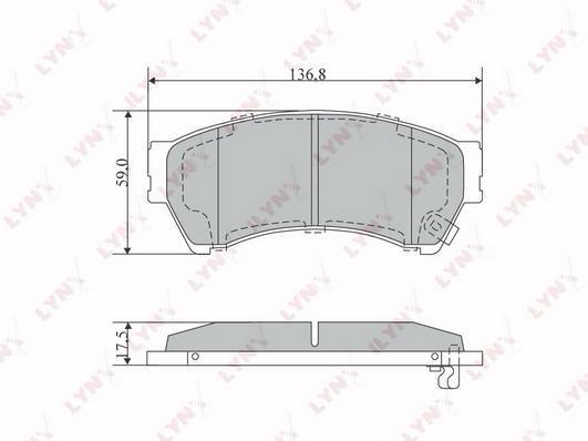 

Тормозные колодки LYNXauto дисковые bd5118