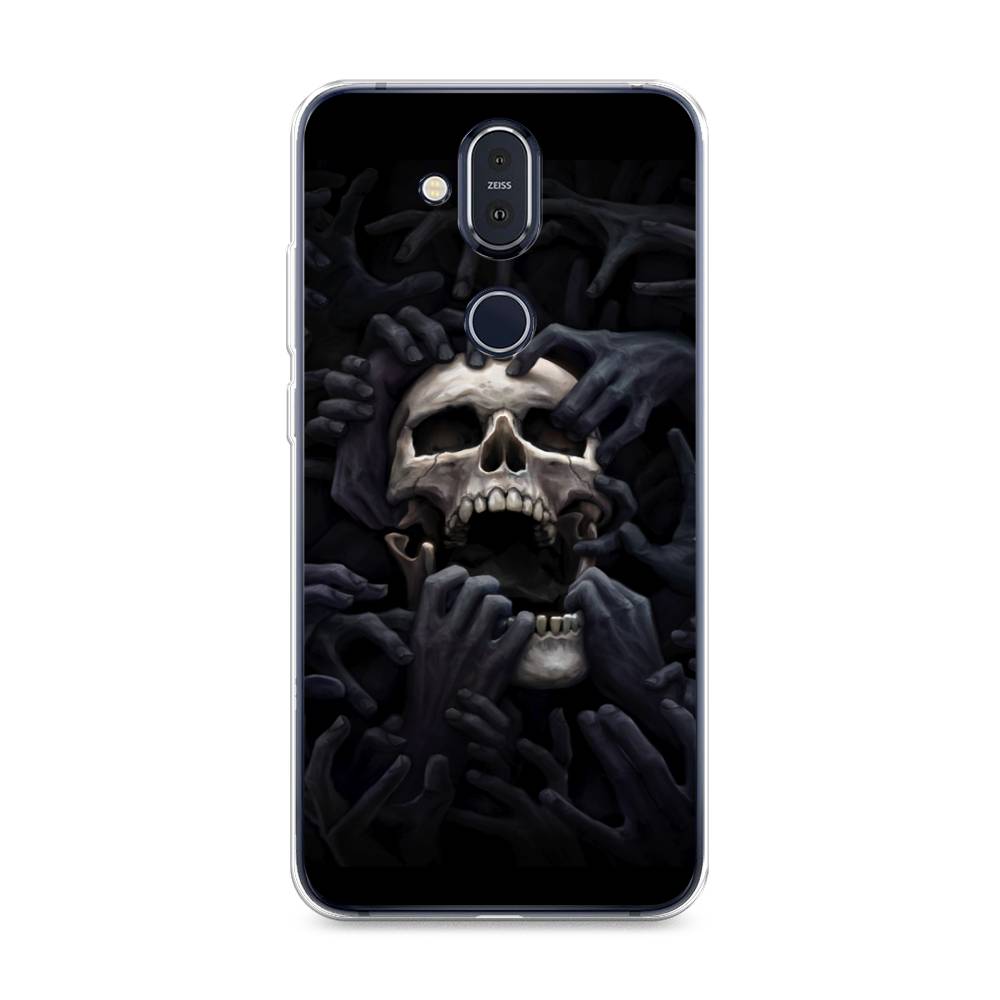

Чехол Awog на Nokia 8.1 / Нокиа 8.1 "Череп 29", Черный;серый, 122250-9
