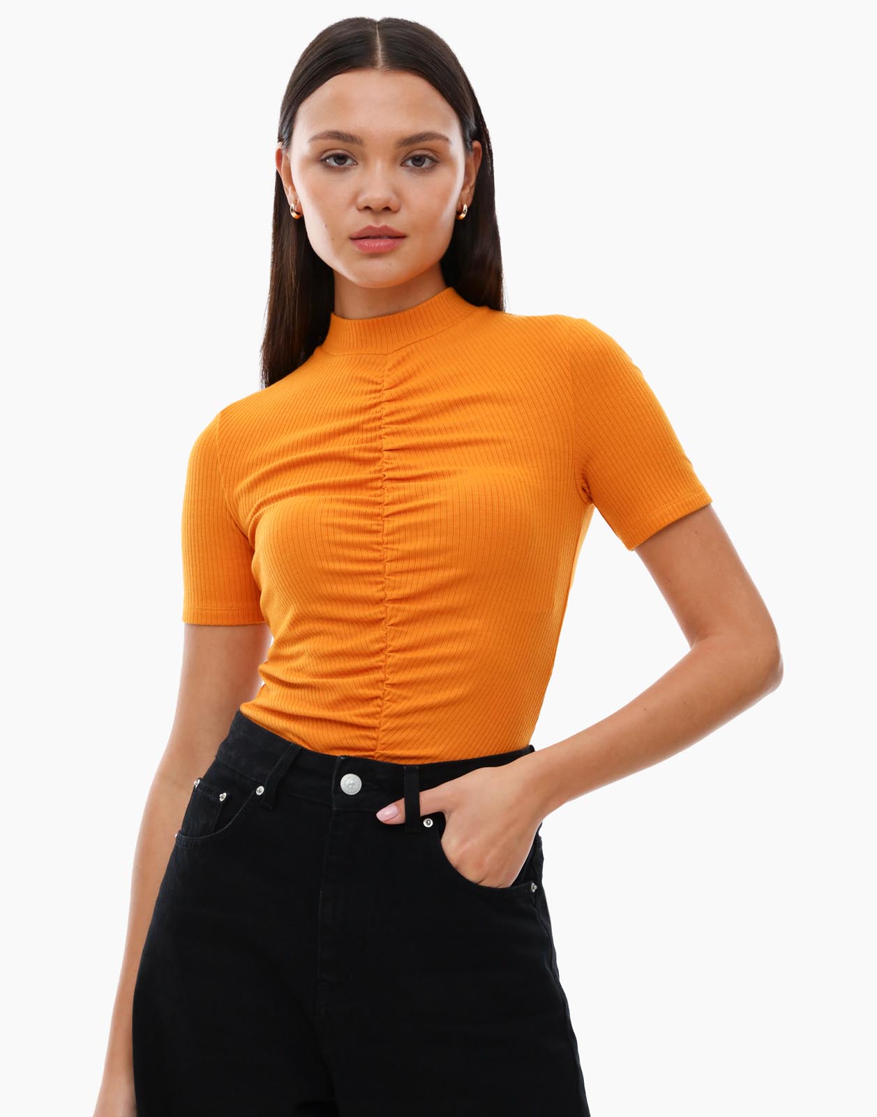 

Футболка женская Gloria Jeans GKT022948 оранжевая L, Оранжевый, GKT022948