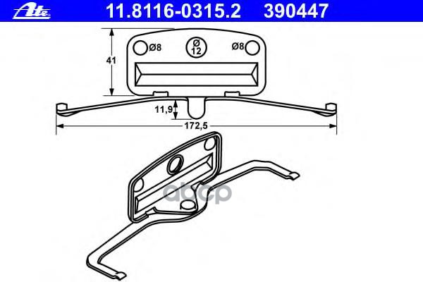 

Пружина Тормозного Суппорта Переднего Ate арт. 11811603152
