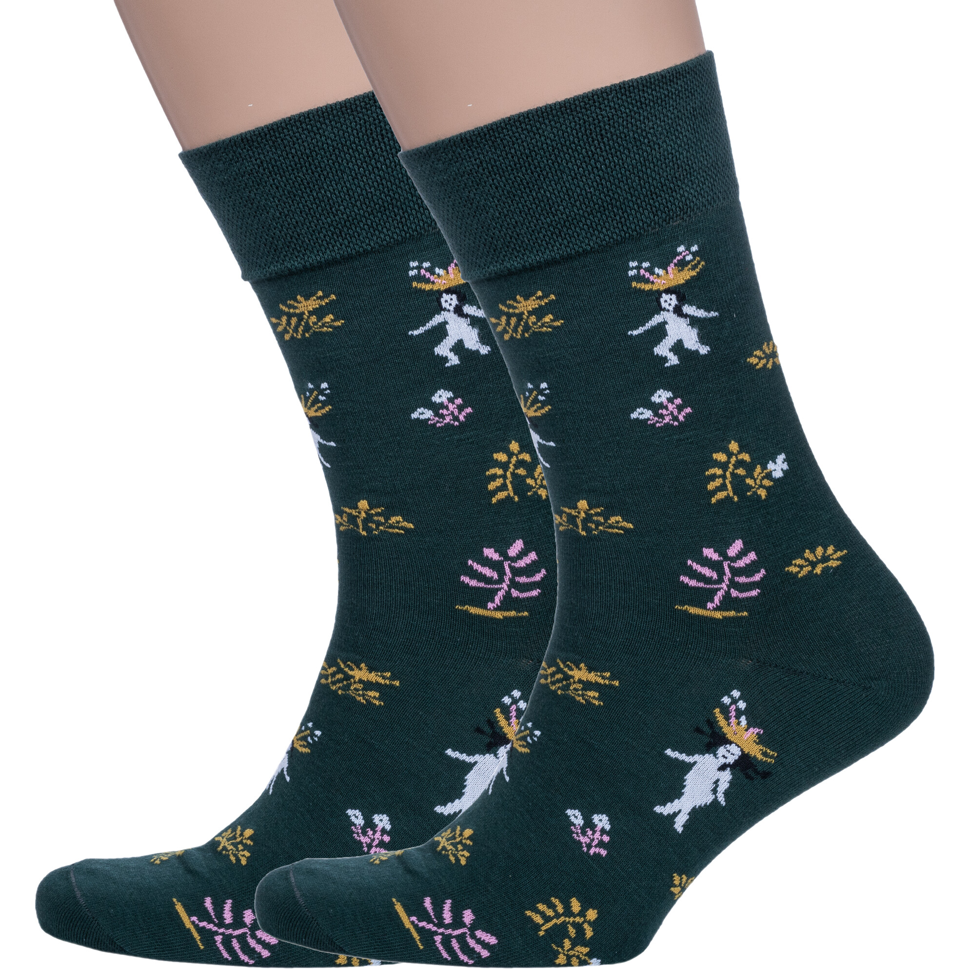 Комплект носков мужских MoscowSocksClub 2-nm-549 зеленых 25 2 пары