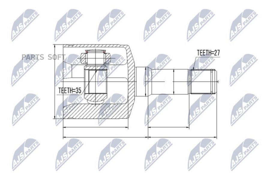 

NTY NPWPL024 NPW-PL-024 NTY Шрус внутр. OPEL INSIGNIA 08- ATM L/R ZAFIRA C 05- LEFT ATM/ S