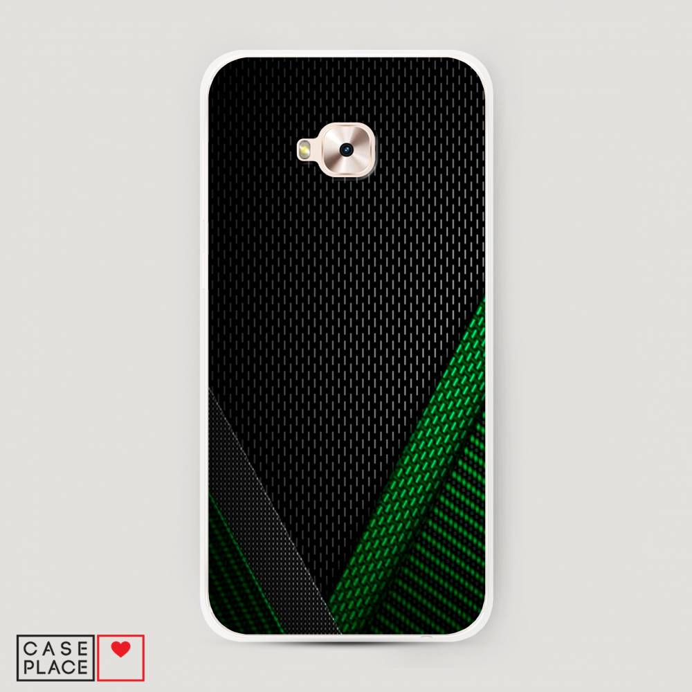 фото Чехол awog "зеленый карбон" для asus zenfone 4 selfie pro zd552kl