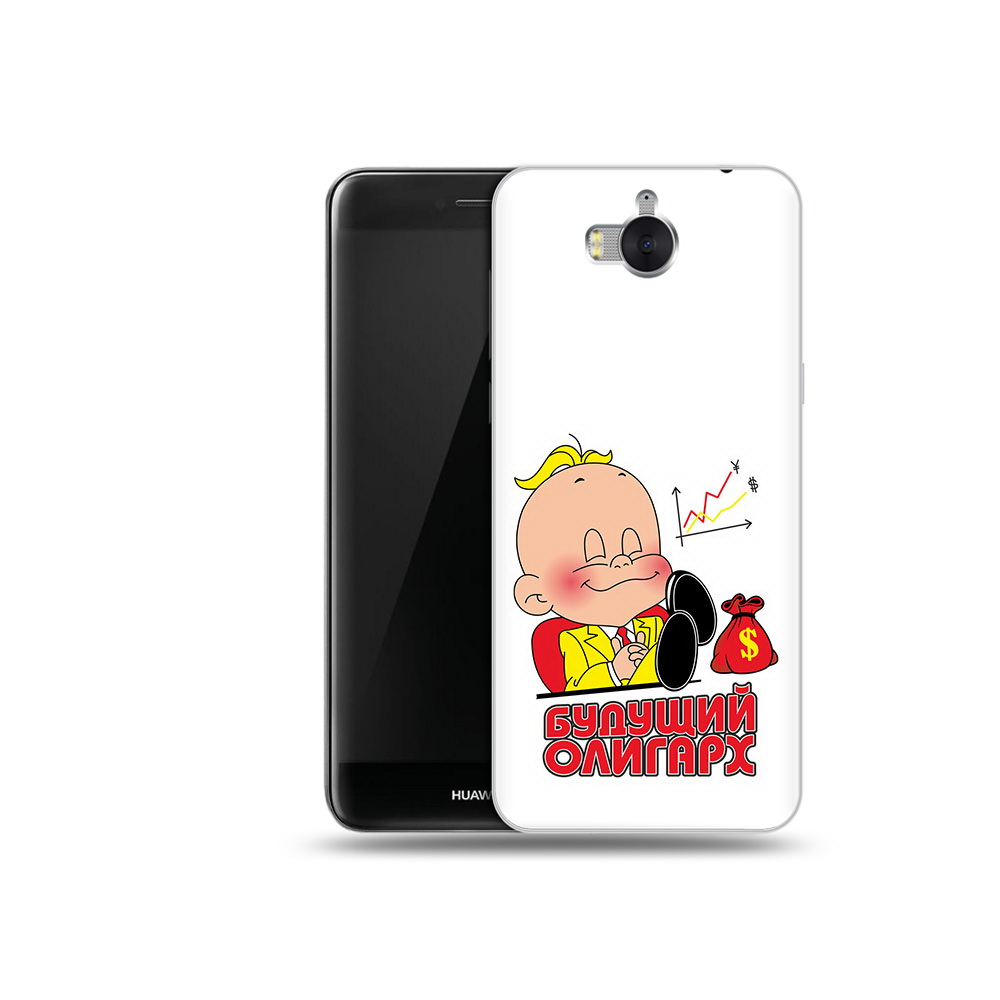 

Чехол MyPads Tocco для Huawei Y5 Будущий олигарх (PT91582.58.37), Прозрачный, Tocco