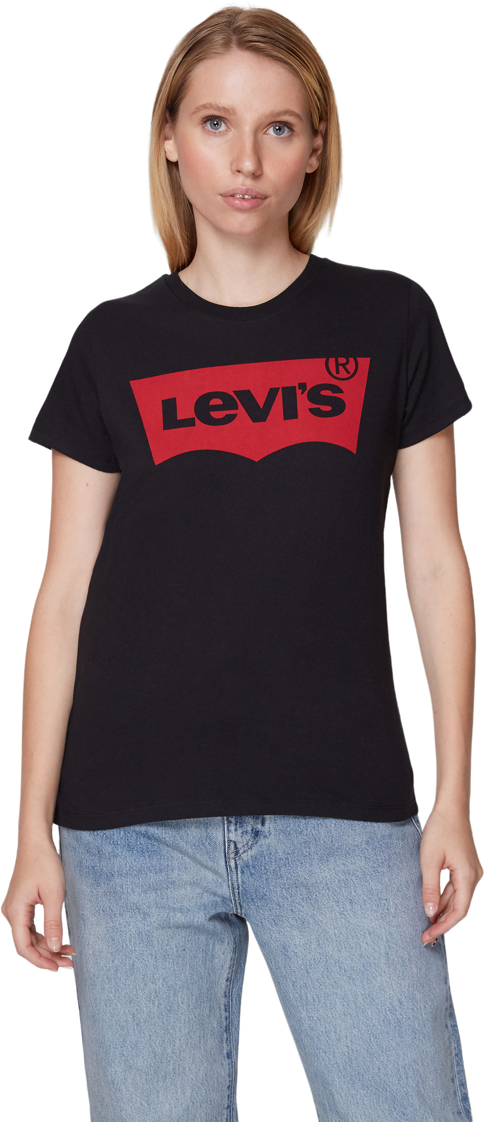 

Футболка женская Levi's Women The Perfect Tee черная S, Черный, Women The Perfect Tee