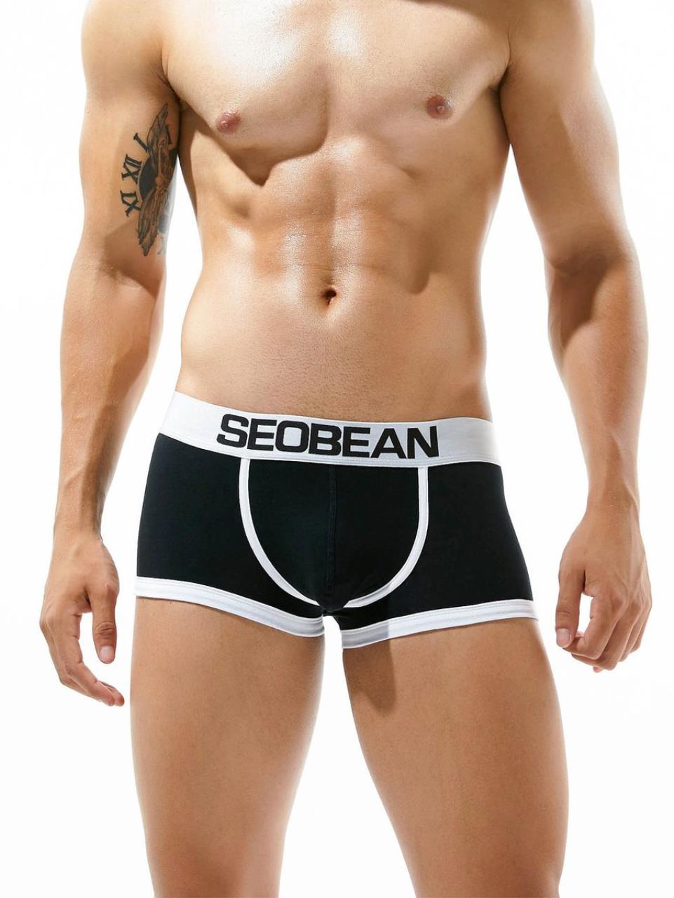 

Трусы мужские seobean 80202 черные M, Черный, 80202
